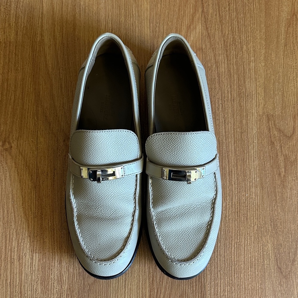 Women’s Leather Loafers - Cream